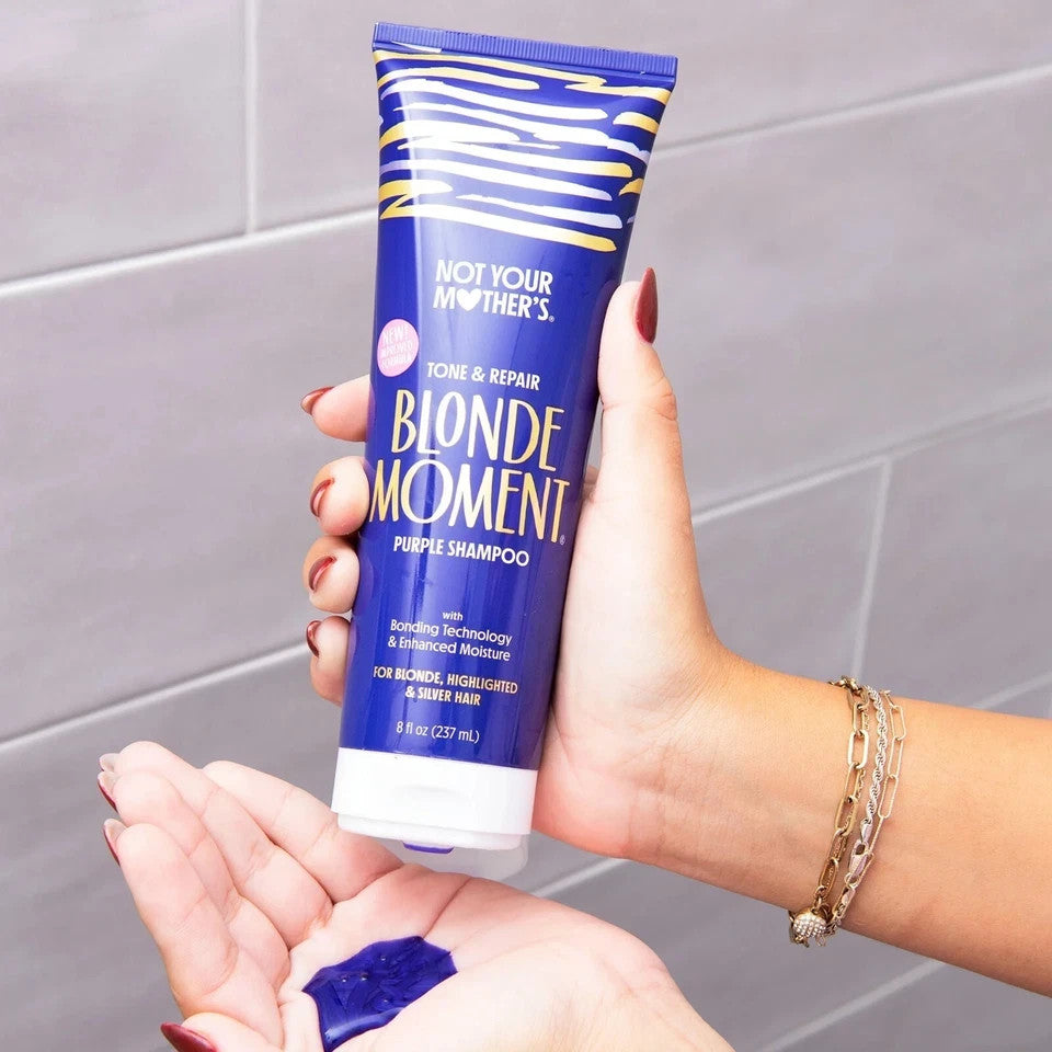 Purple Shampoo for Blonde & Lightened Hair - Toner & Repair, 8 Fl Oz