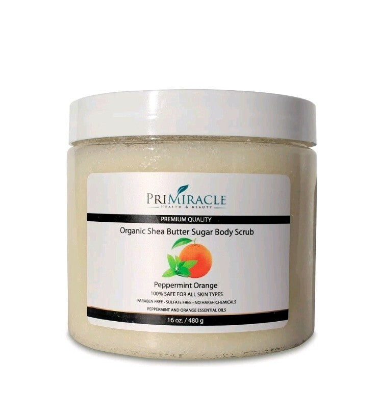 2-Pack PRIMIRACLE Organic Shea Butter Body Sugar Scrub 16oz -