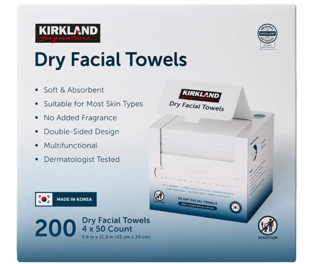 Disposable Facial Towels - Extra Soft, Lint-Free, 200-Count
