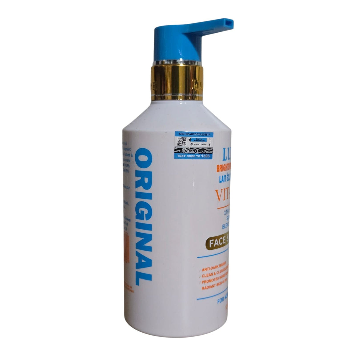 Lumine Brightening & Exfoliating Vit. C Face Body Lotion. Blend