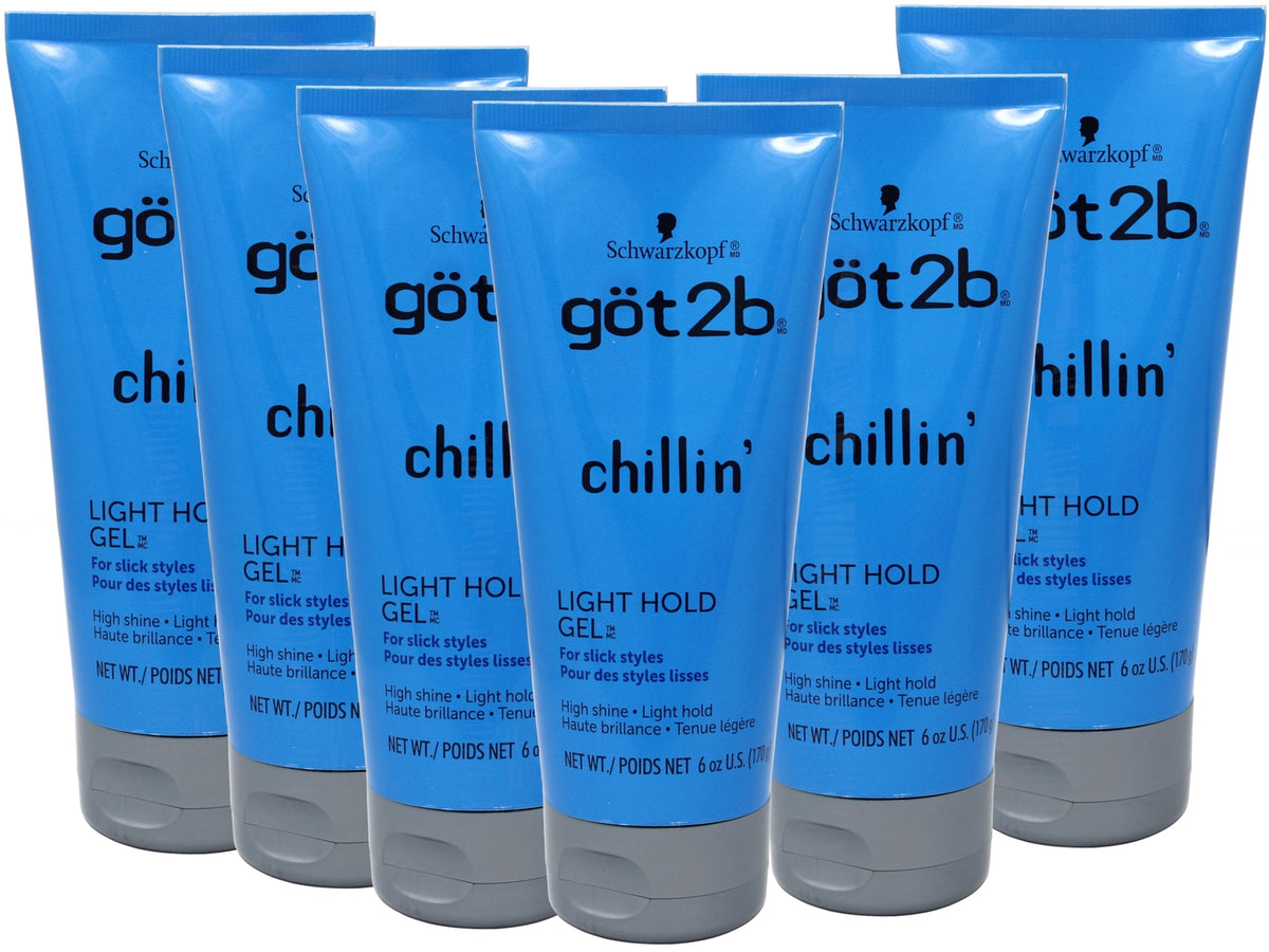 Chillin Gel Light Hold Hair Gel, 6 oz (Pack of 6)
