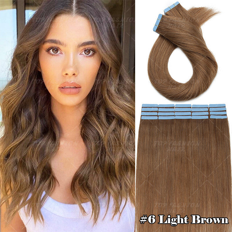Remy Human Hair Tape-In Extensions 18-22 Inches - Thick & Natural Look