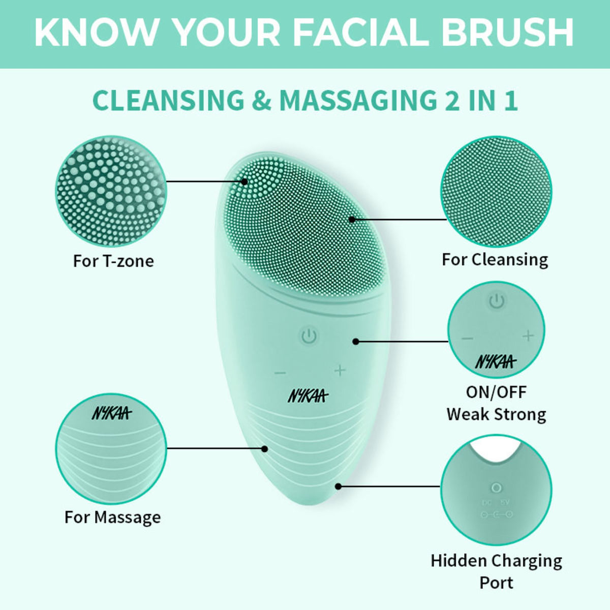 Facial Cleansing Brush for Women - Gentle Exfoliating & Deep Pore Cleaning