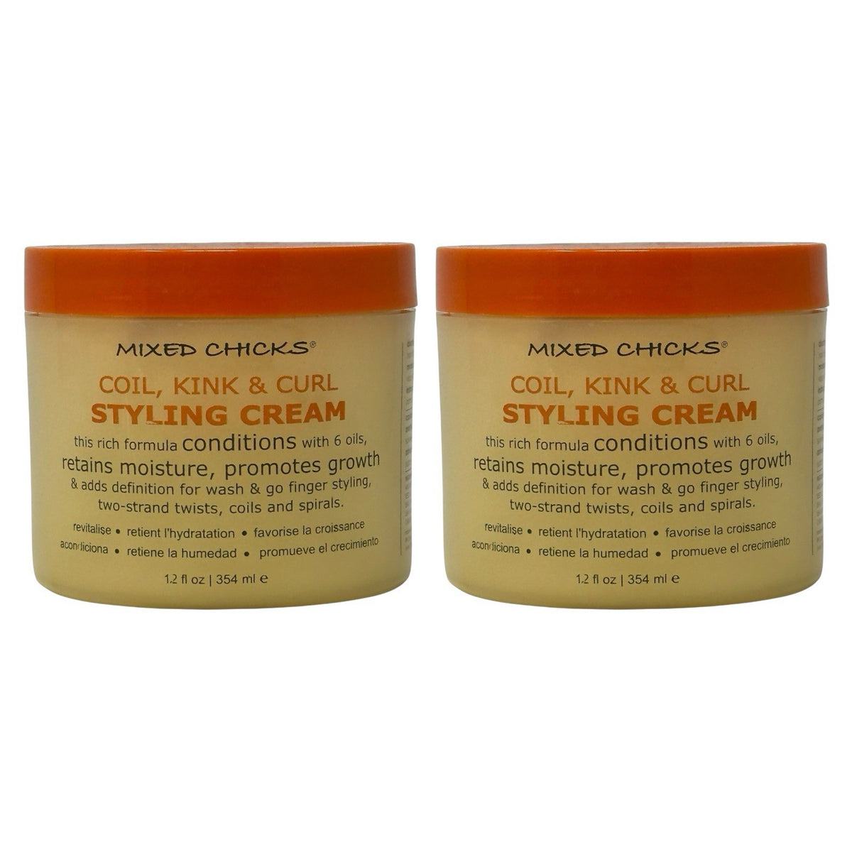 2 Pack Moisturizing Curl Styling Cream for Kinks & Coils - 12 oz Each