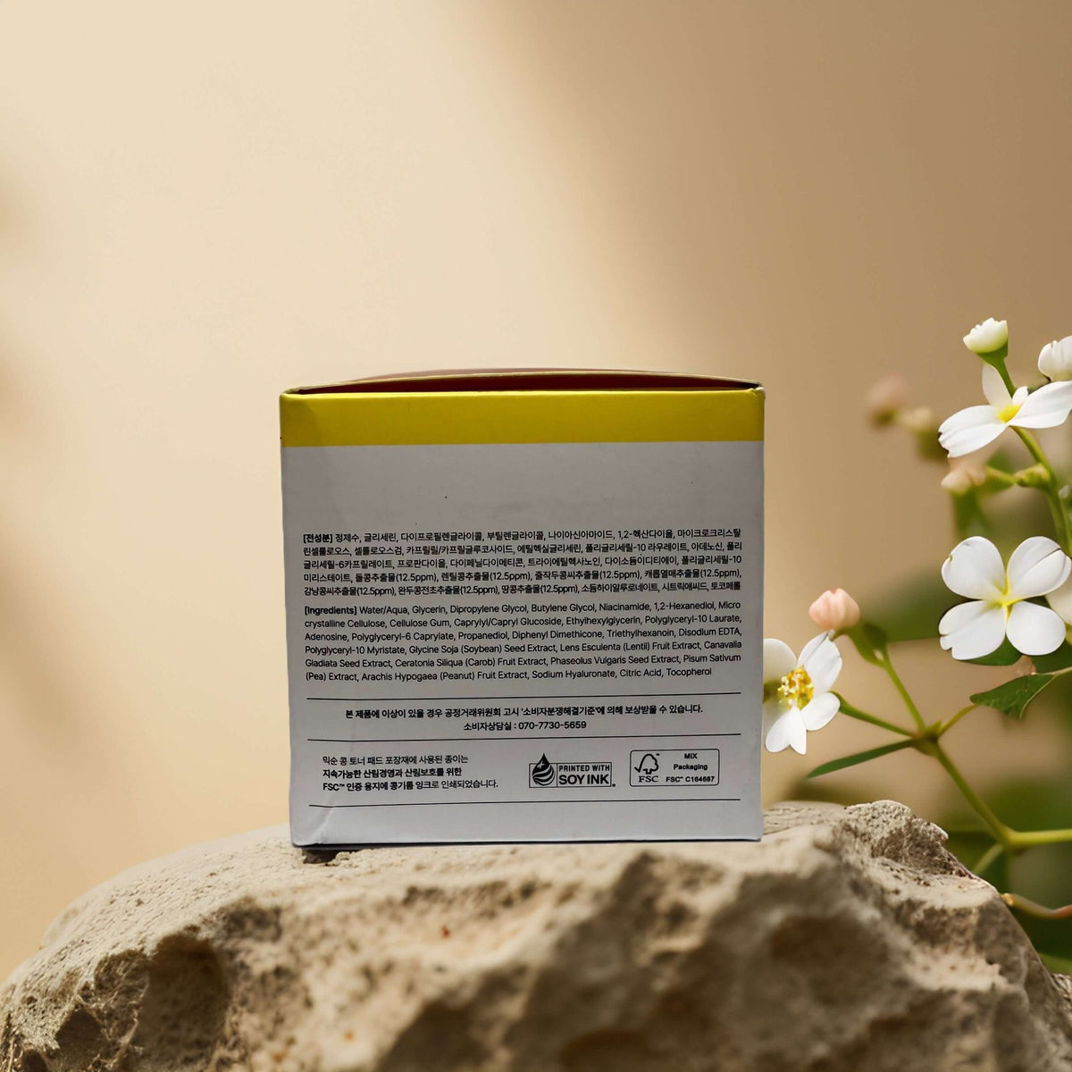 Gentle Exfoliating Toner Pads with Fermented Bean Extract - Hydrating Face Pads, 70 Vegan Soaked Wipes