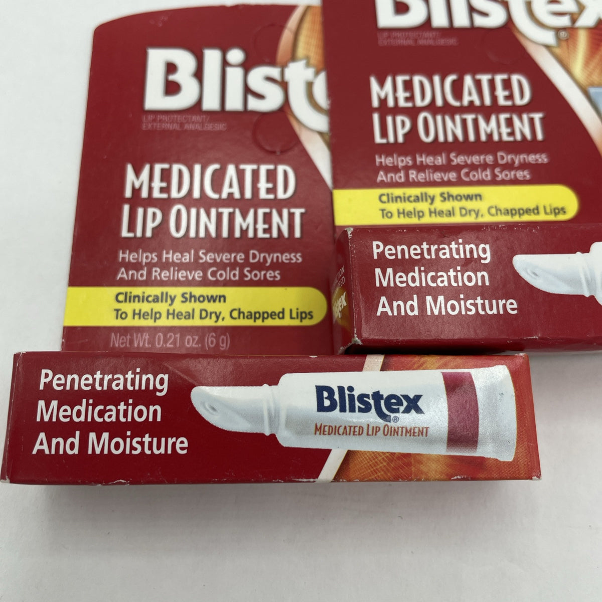 Medicated Lip Balm Set - 2 Pack 0.21 oz Lip Ointments for Dry & Chapped Lips
