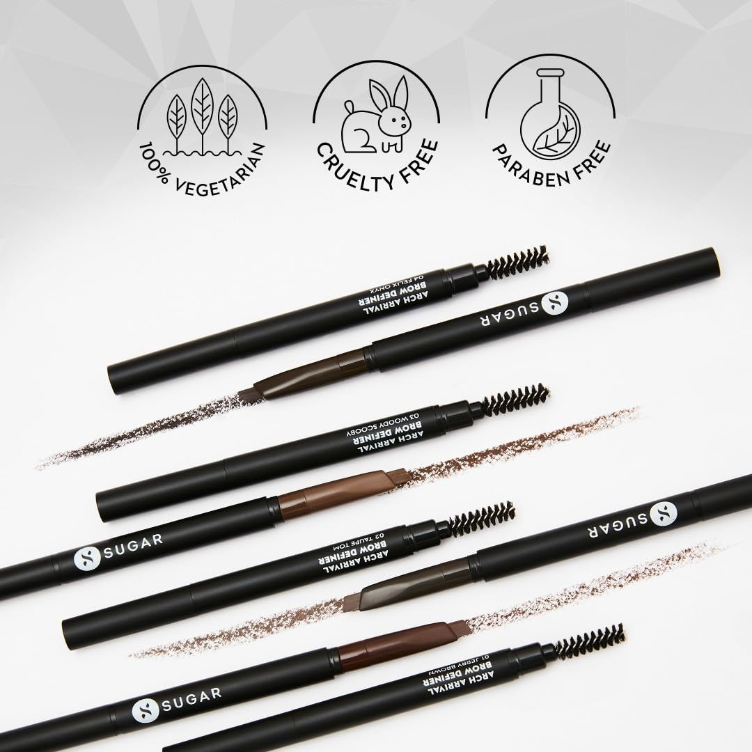 Eyebrow Pencil with Spoolie - Precise, Long-Lasting, Natural Finish