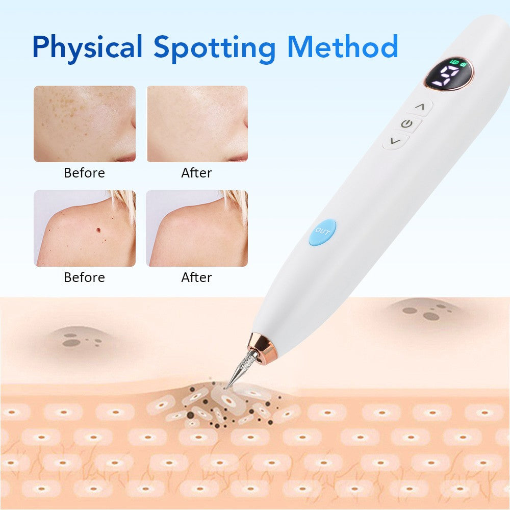 Laser Mole & Skin Spot Removal Pen - 9 Adjustable Levels, Portable, Safe for Home & Salon Use