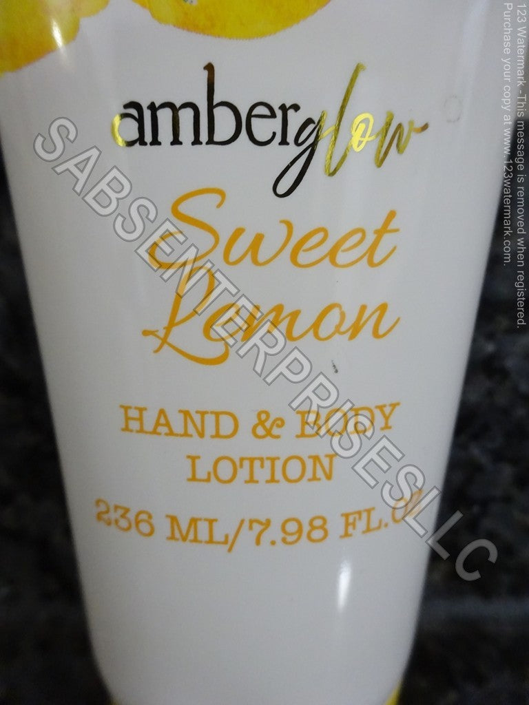 Amber Glow Sweet Lemon Hand & Body Lotion - 5 Pack 7.98 oz