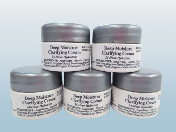Kiehl's Deep Moisture Clarifying Cream - 24-Hour Hydration, 0.25 oz, Set of 5