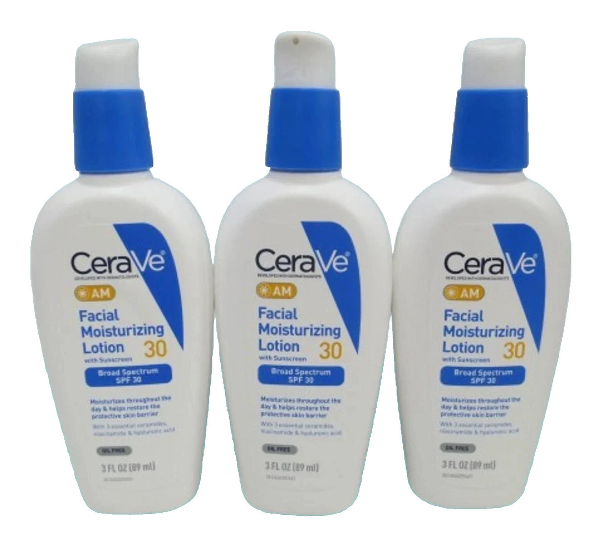 CERAVE AM FACIAL MOISTURIZING LOTION SPF30 W/ SUNSCREEN 3 OZ EXP: