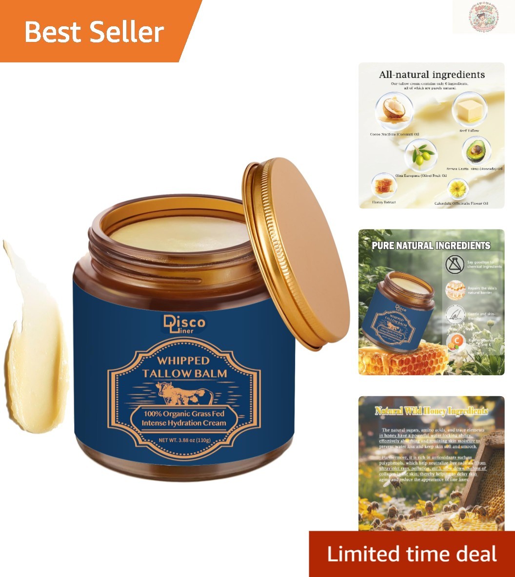 Grass Fed Whipped Beef Tallow Balm – Moisturizing Cream