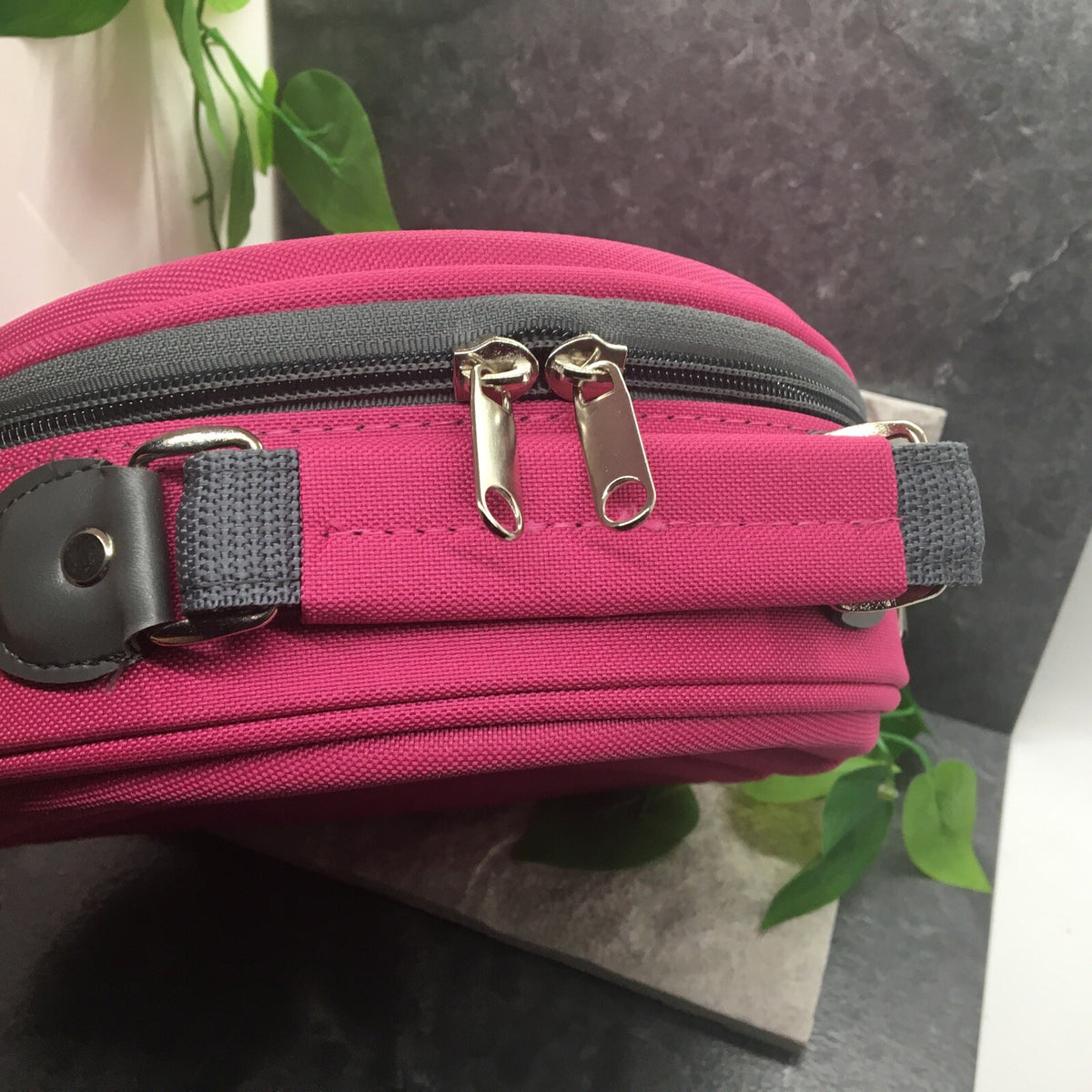 Pink Makeup Case with Handle and Straps - Travel Vanity Organizer