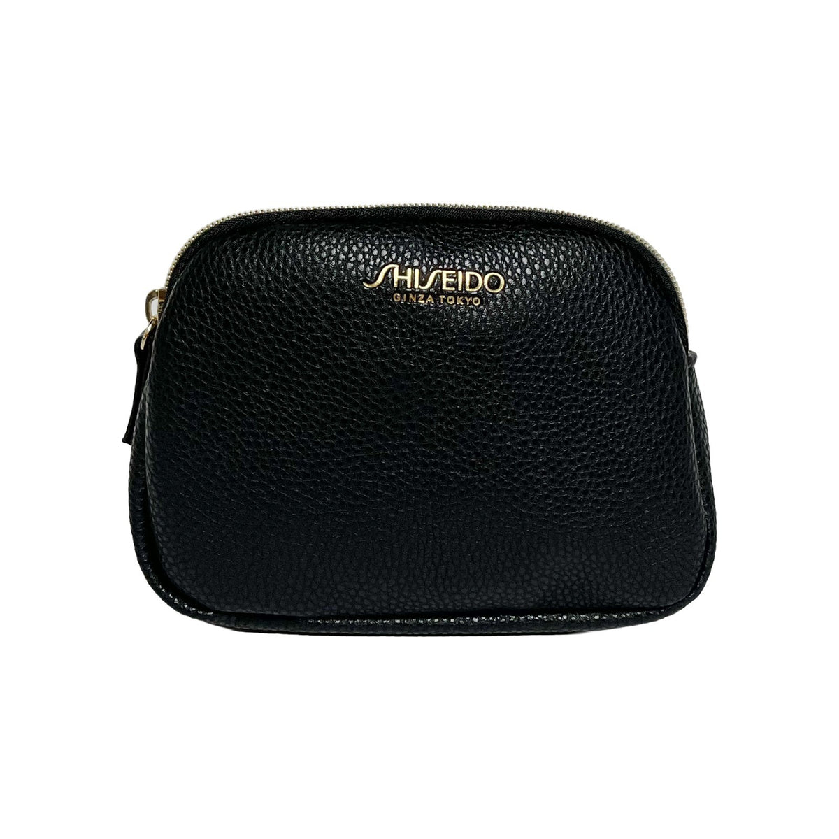 Travel Makeup & Cosmetic Pouch Set with Skincare Products - Black Faux Leather