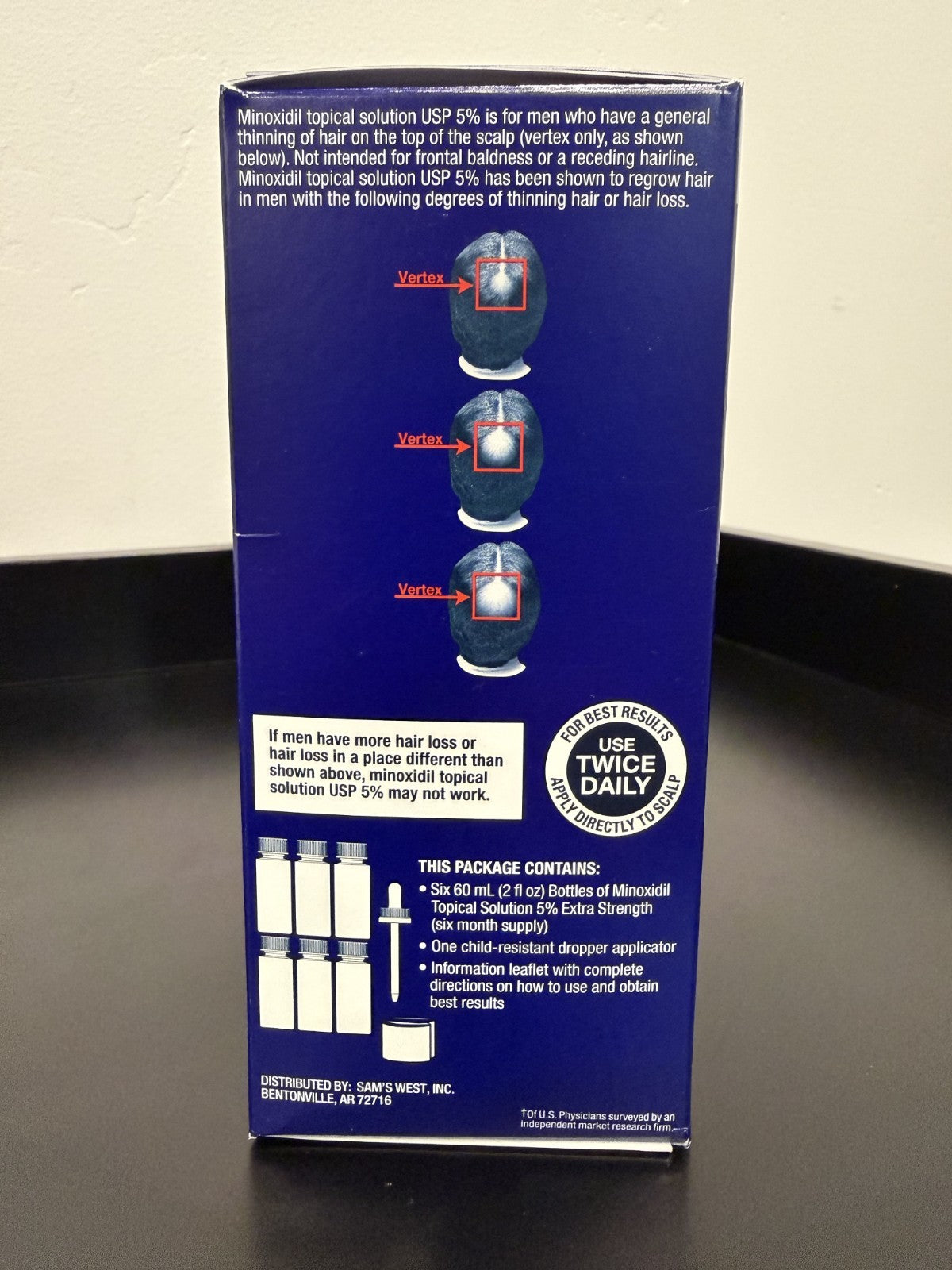 Minoxidil 5% Hair Regrowth Treatment for Men - 6 Month Supply