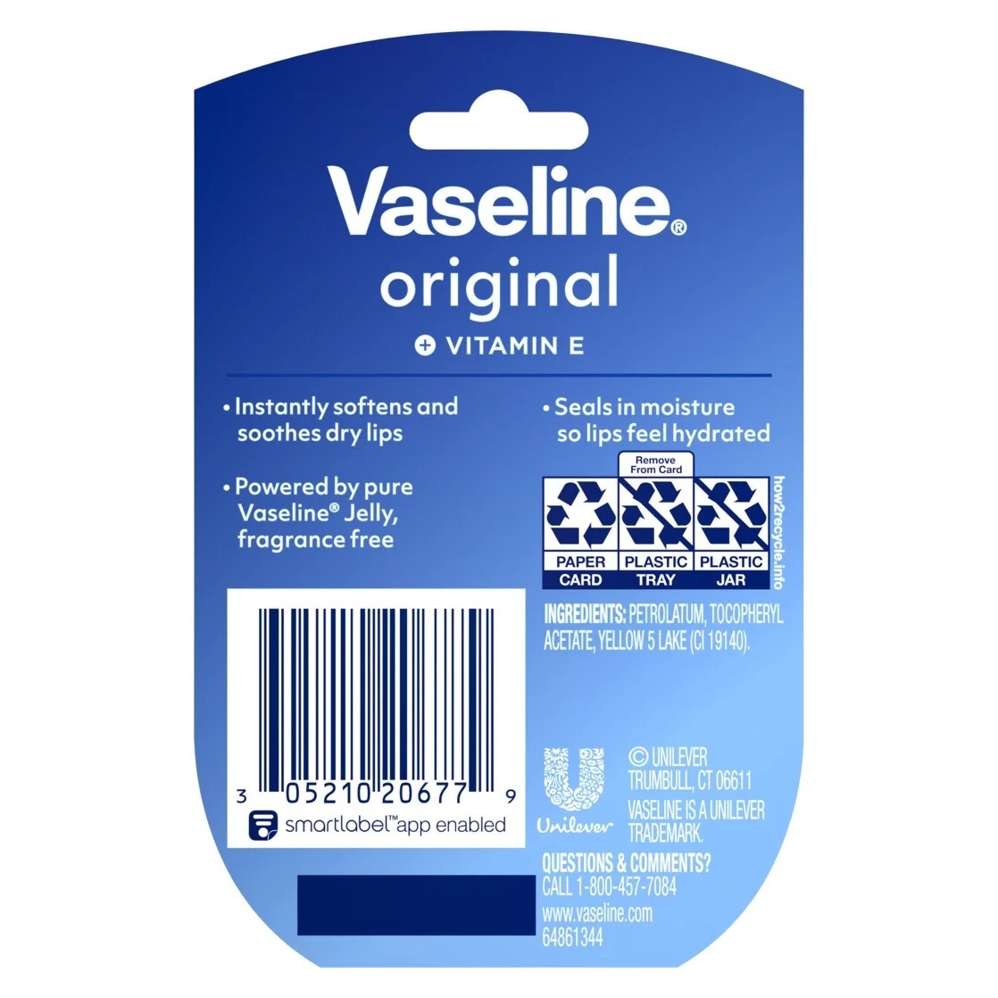 Lip Balm with Vitamin E - Moisturizing Lip Treatment, 0.25 Oz.