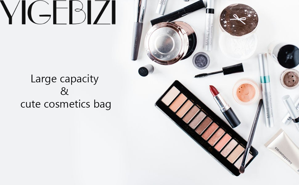 Large Capacity Travel Makeup Bag Set for Women - Waterproof PU Cosmetic Bags