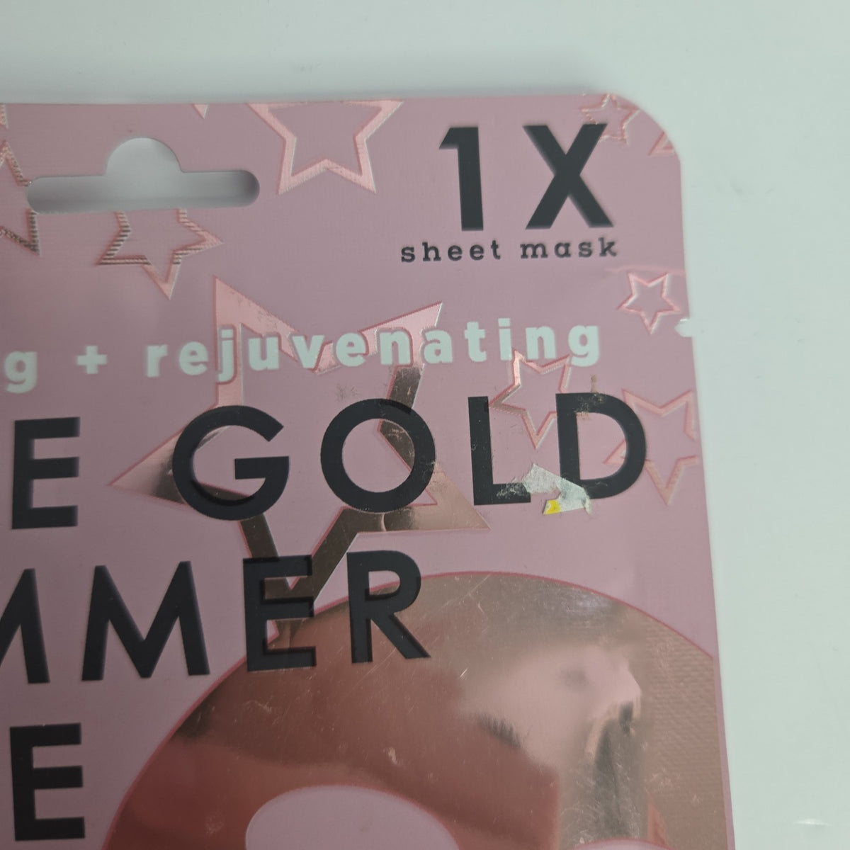 Rose Gold Shimmer Face Mask with Hyaluronic Acid - 0.88 oz