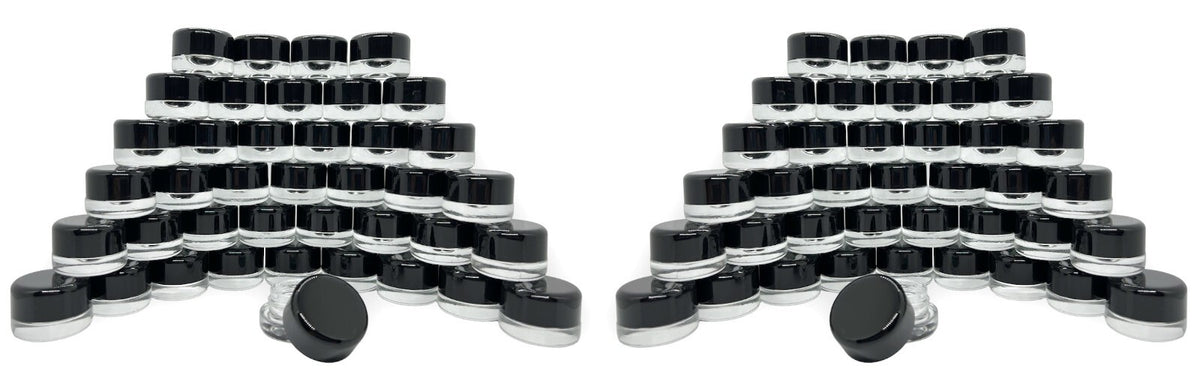 5ml Glass Concentrate Jars with Child Resistant Caps - Bulk Packaging for Waxes & Lip Balm