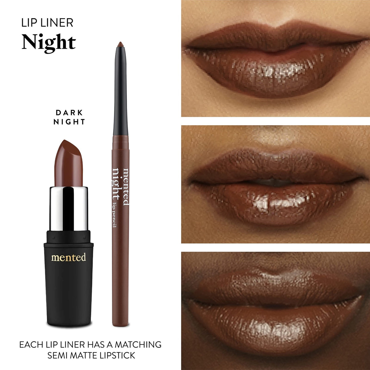 Long-Lasting Waterproof Dark Brown Lip Liner for Women