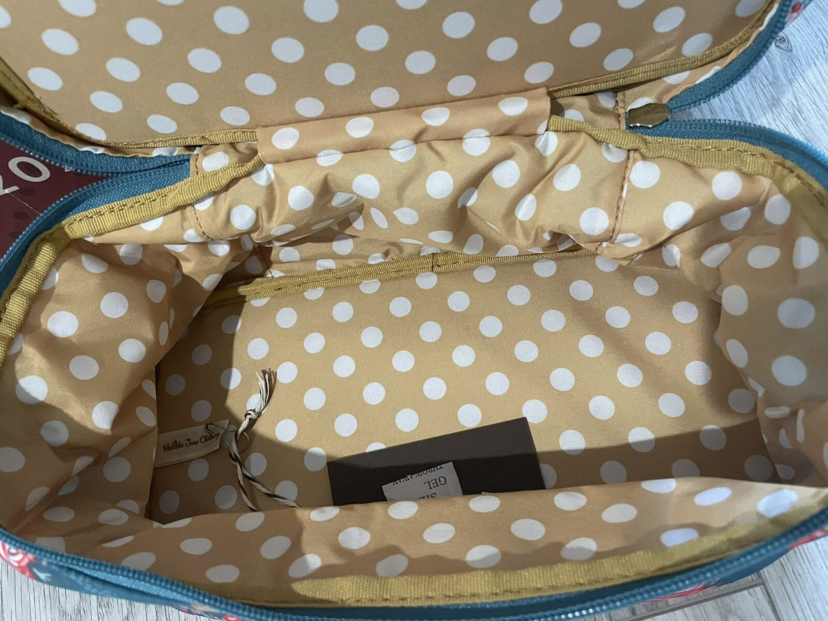 Matilda Jane Holiday Get Ready Train Case Cosmetic Bag with Inner Dividers