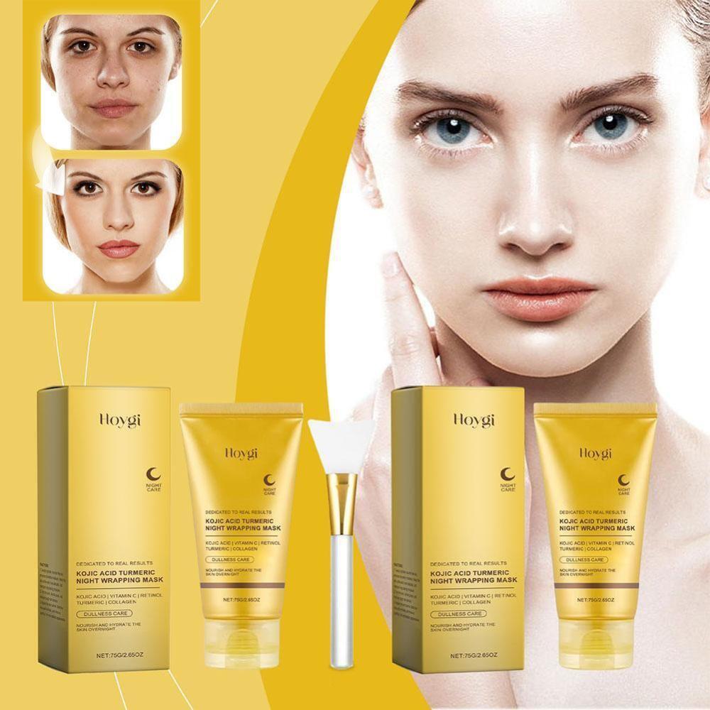 Kojic Acid Turmeric Collagen Night Mask for Brightening & Hydration - 75g