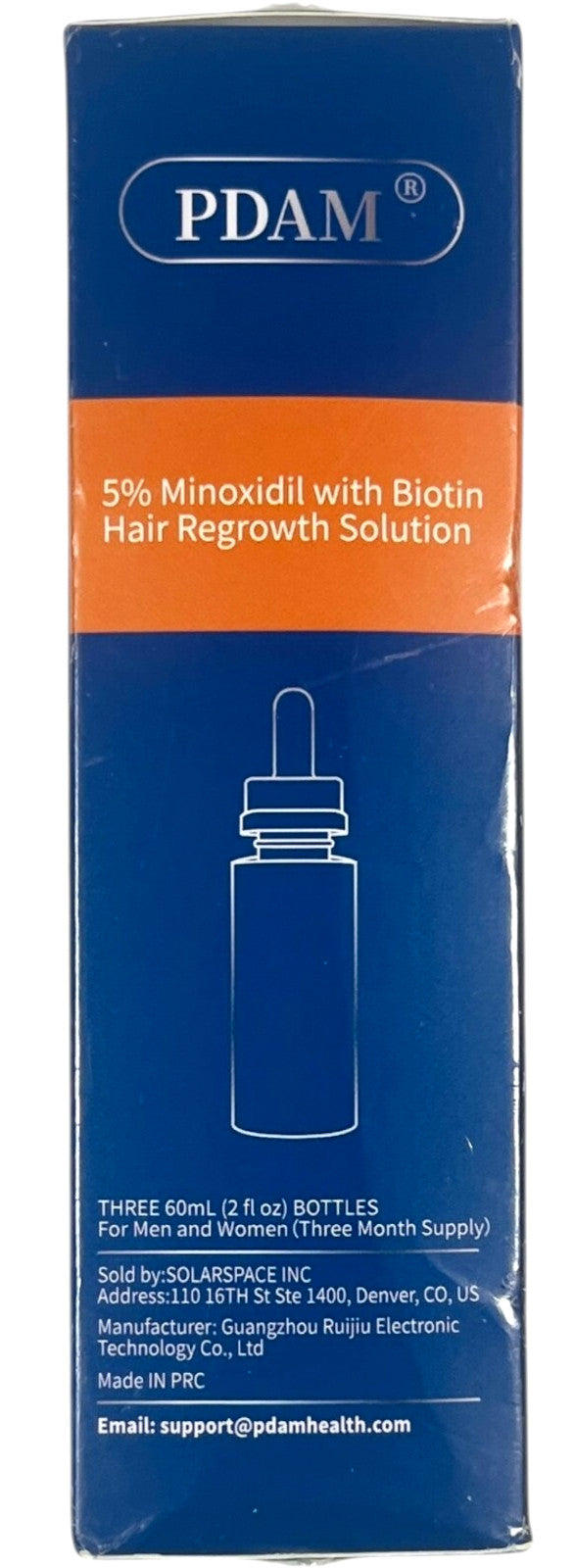 5% Minoxidil Hair Growth Solution with Biotin - 3 Pack