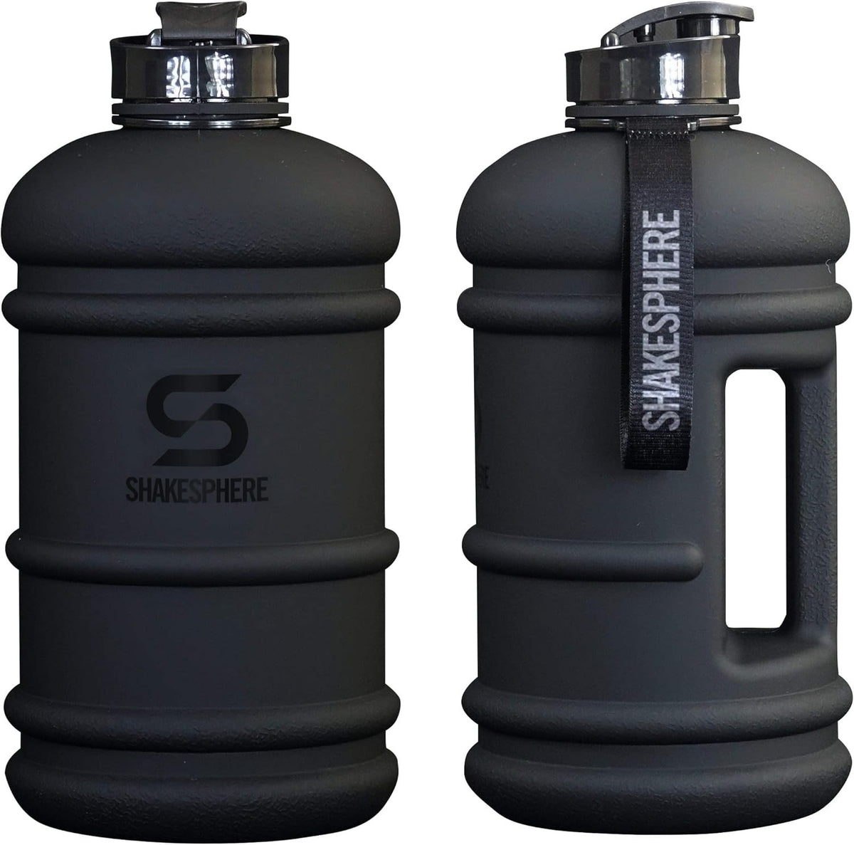 Large Sports Water Bottle 1.3L Matte Black BPA-Free Hydration Jug