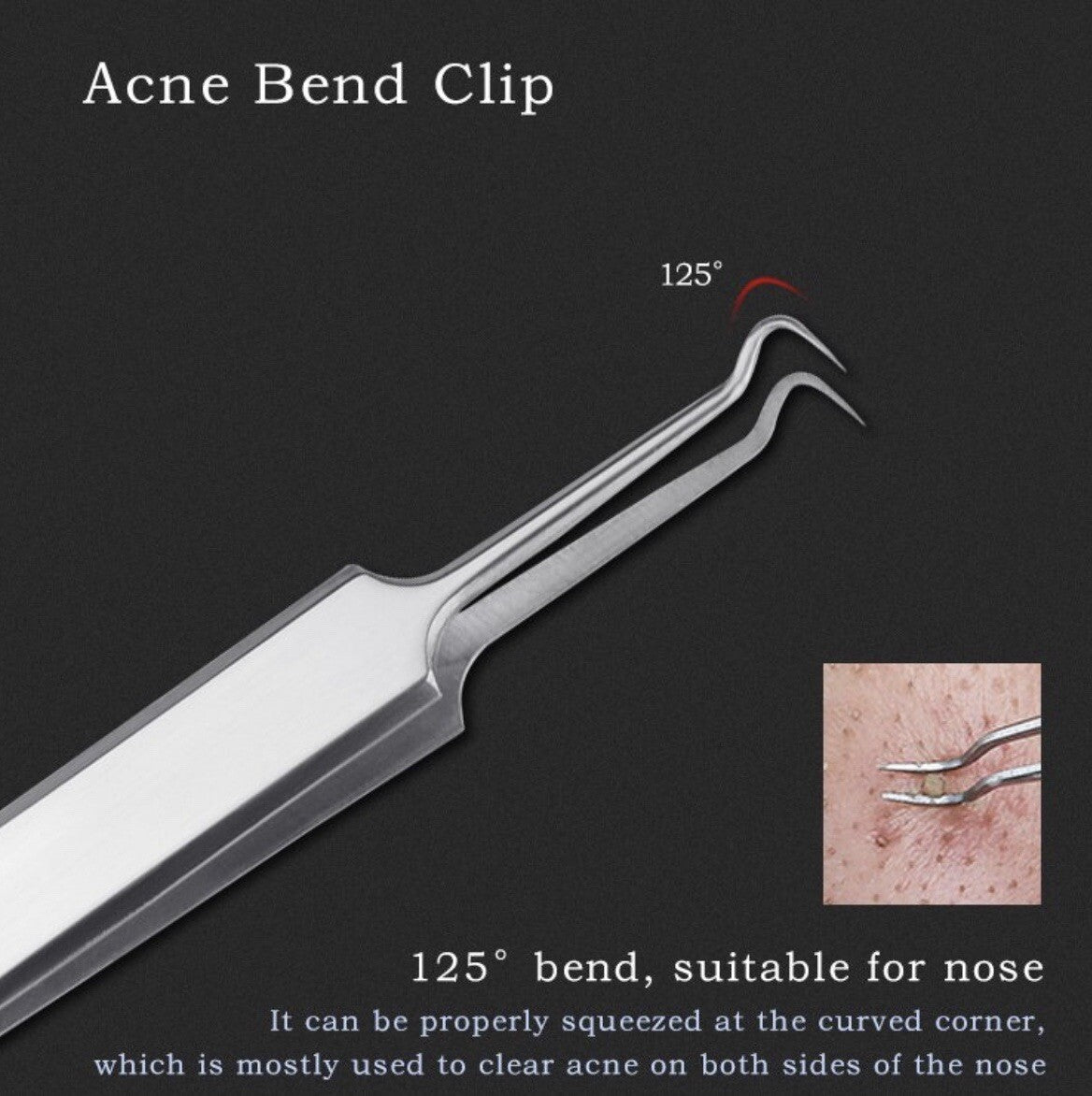 3Pcs Acne Pimple Blackhead Remover Tweezers Set - Facial Skin Care Tools