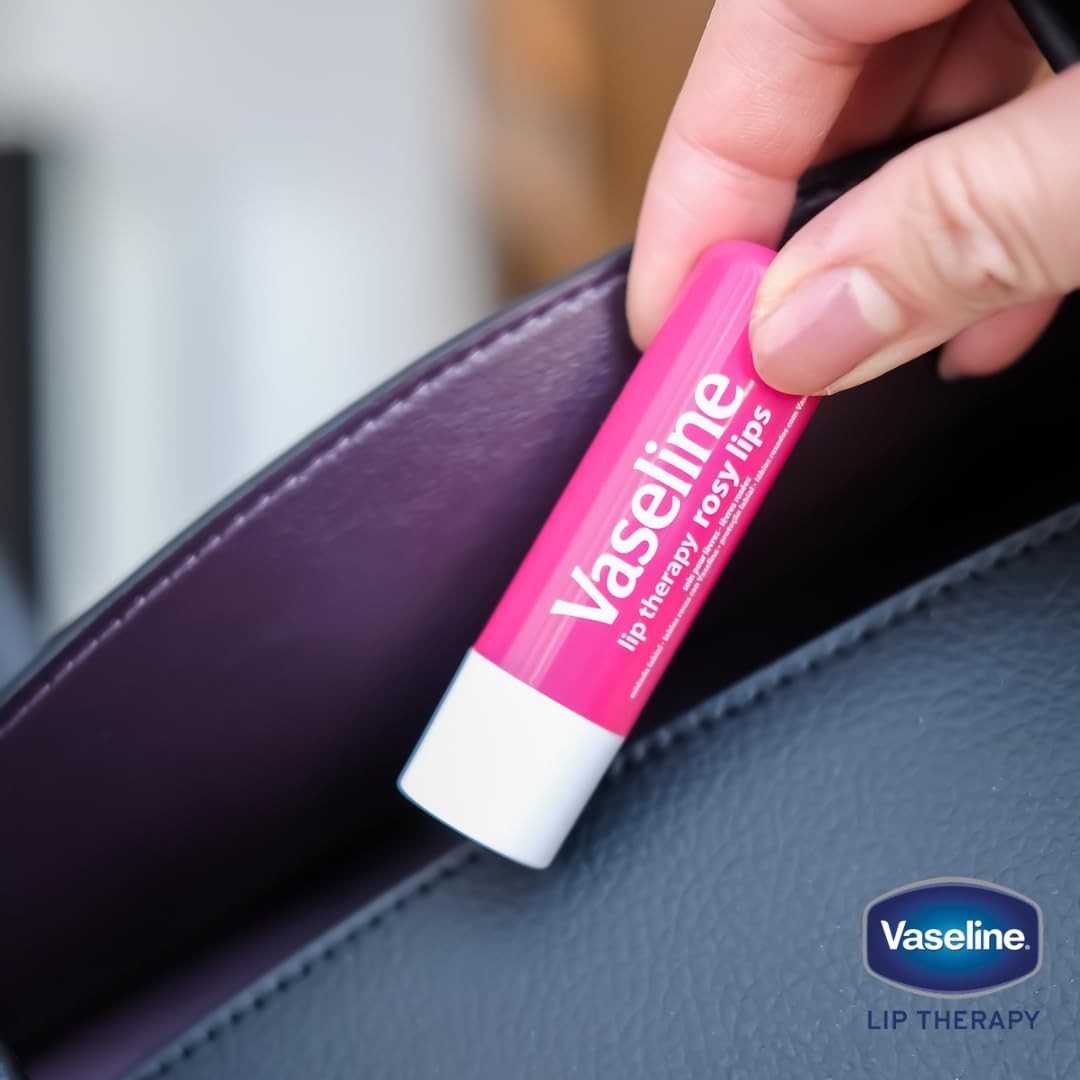 Vaseline Lip Therapy Rosy Lip Balm - Moisturizing Chapped Lip Care, 0.16oz