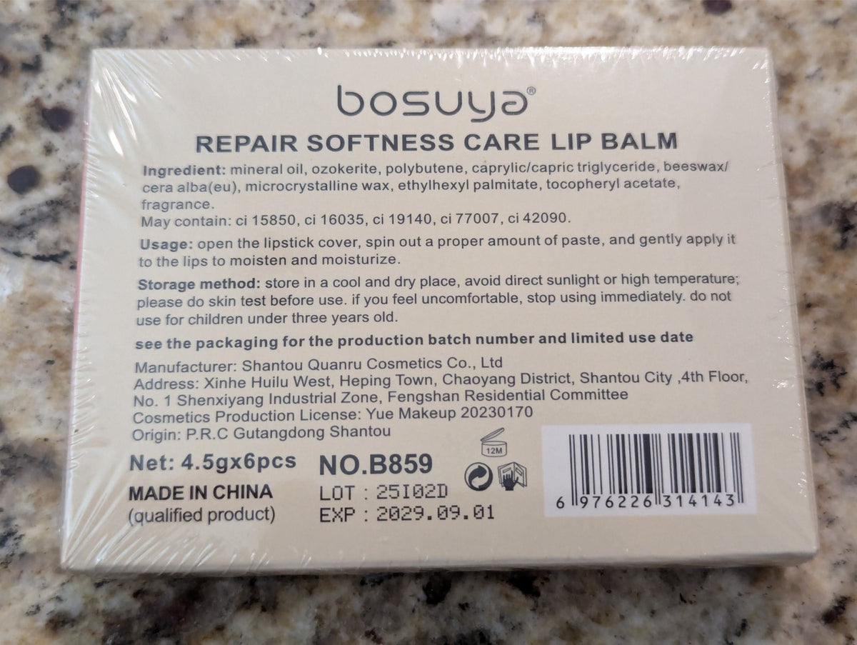 Moisturizing Lip Balm Set with Vitamin E & Honey - 6 Pack