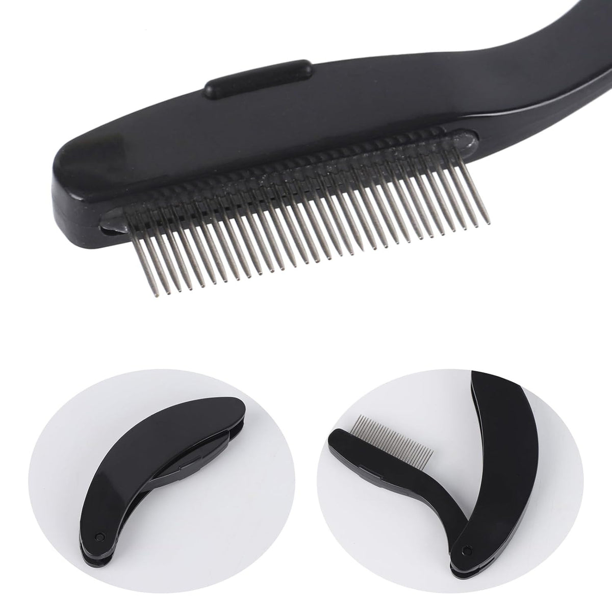 Folding Eyelash Comb Lash Separator Tool - Metal Teeth, Reusable, 5 Pack