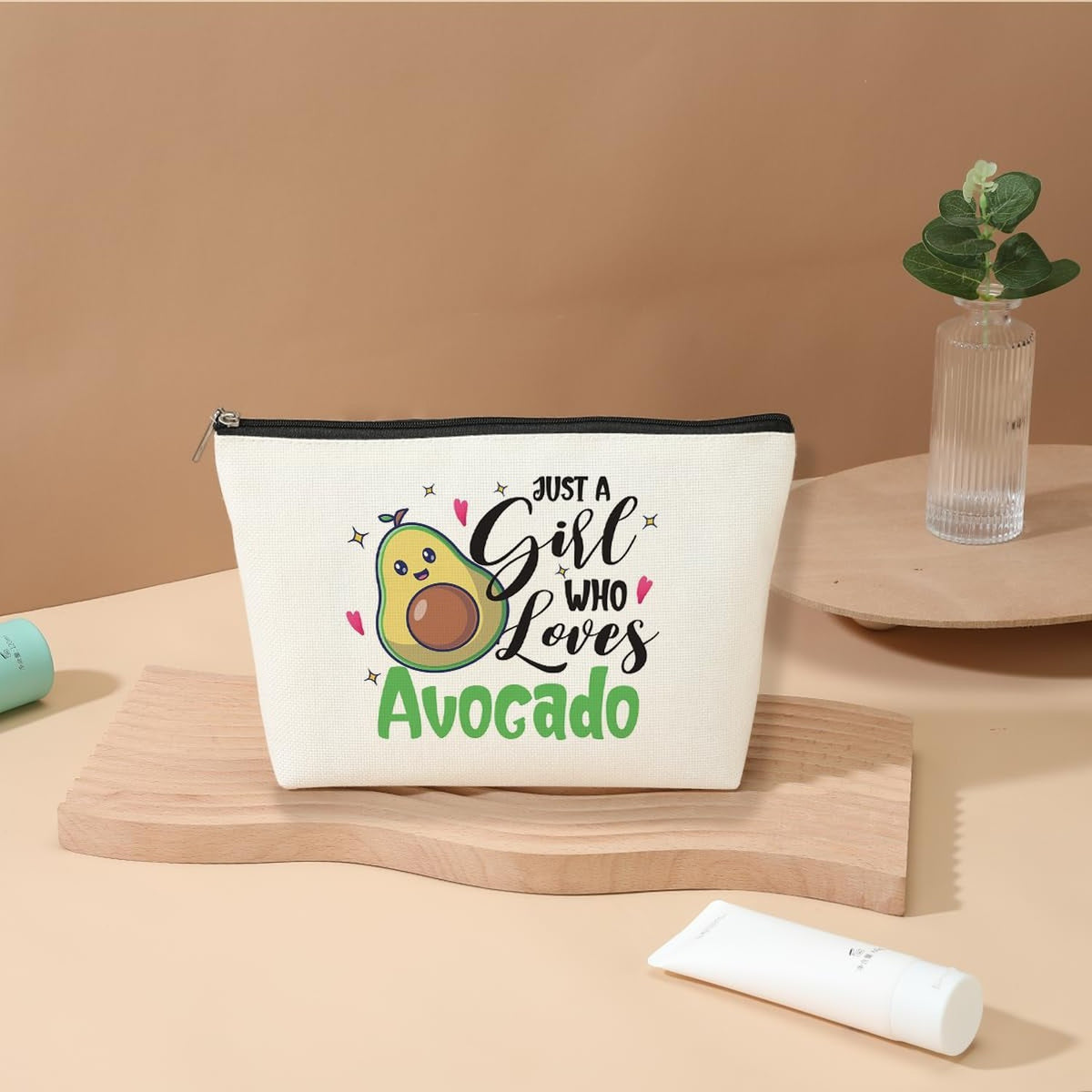 Avocado Cosmetic Bag for Women - Makeup & Travel Organizer Gift