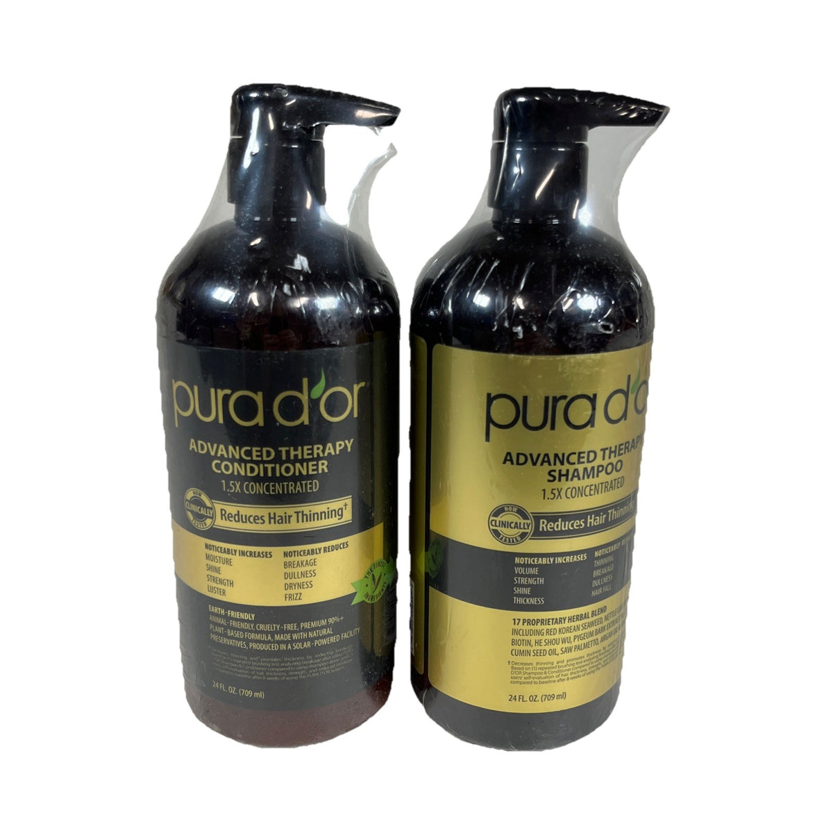 PURA D'OR Dor Advanced Therapy Shampoo & Conditioner Set Reduces