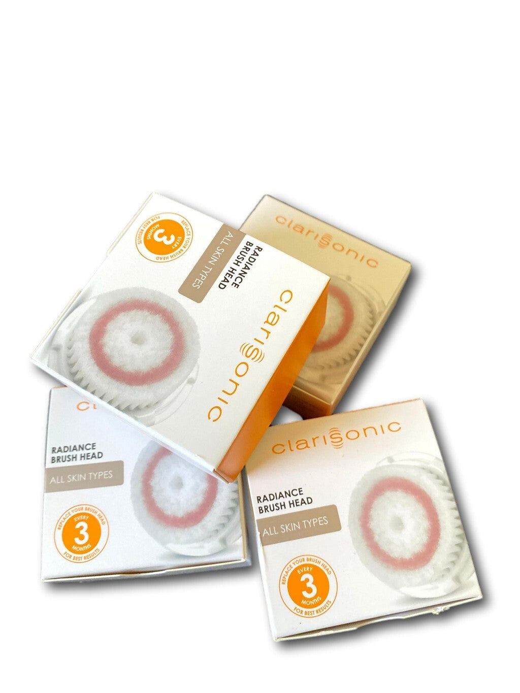 4 Pack Radiance Facial Cleansing Brush Heads for Clarisonic Devices