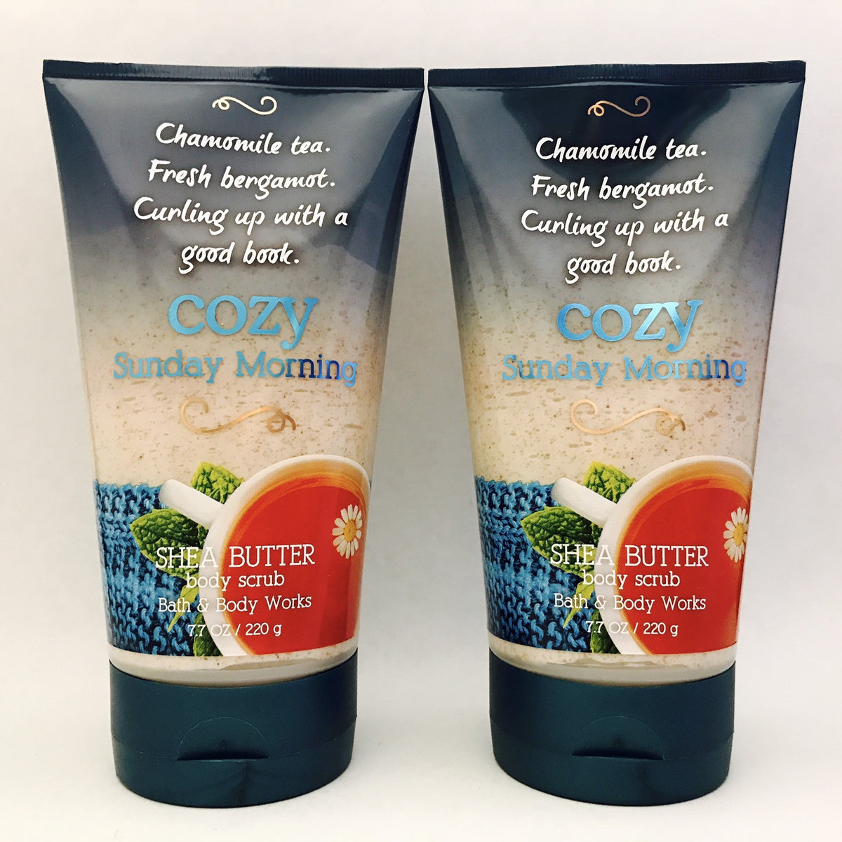 2 Bath & Body Works Cozy Sunday Morning Shea Butter Scrub 8 fl.oz New