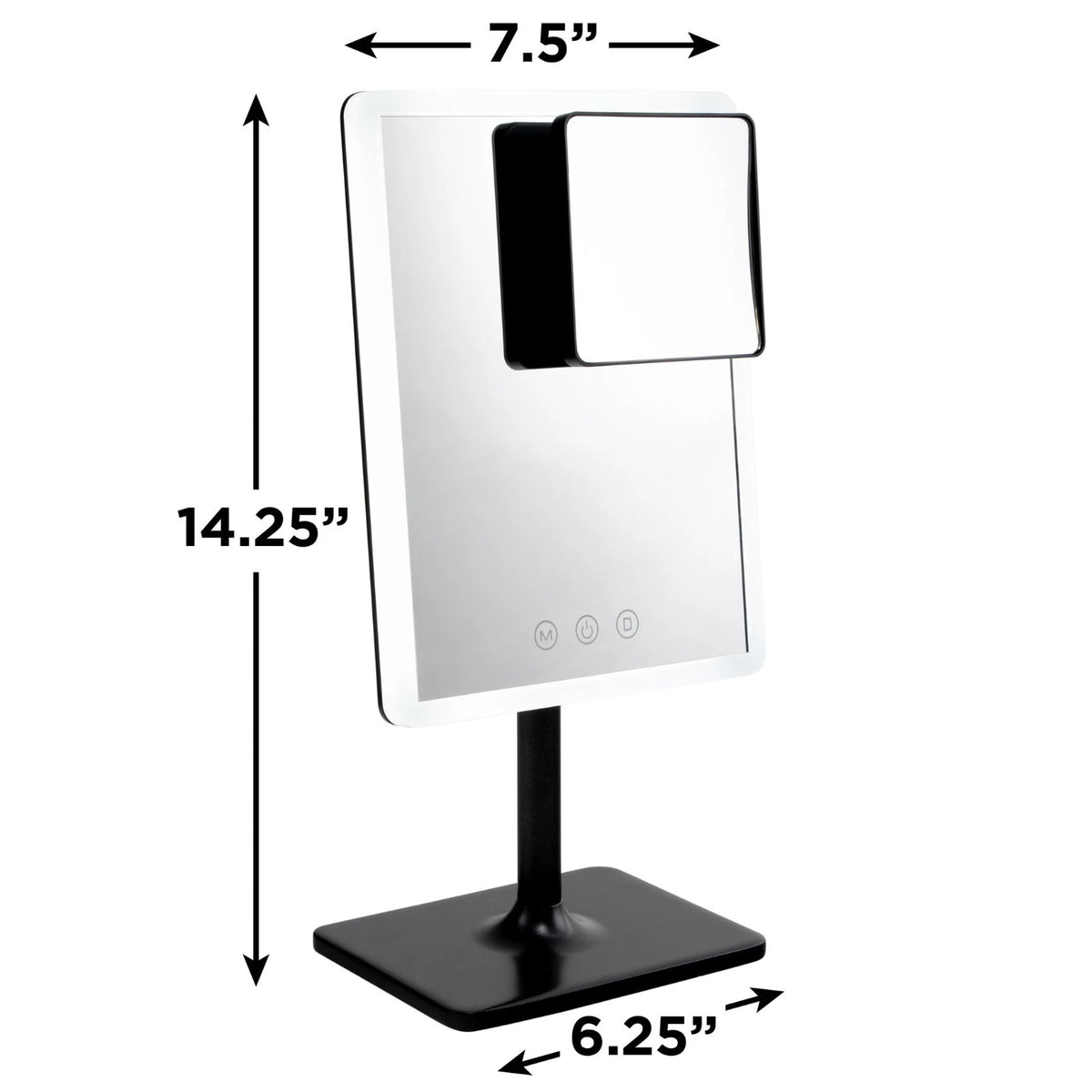 Adjustable LED Makeup Mirror with Dimmable Lights & 7x Magnification
