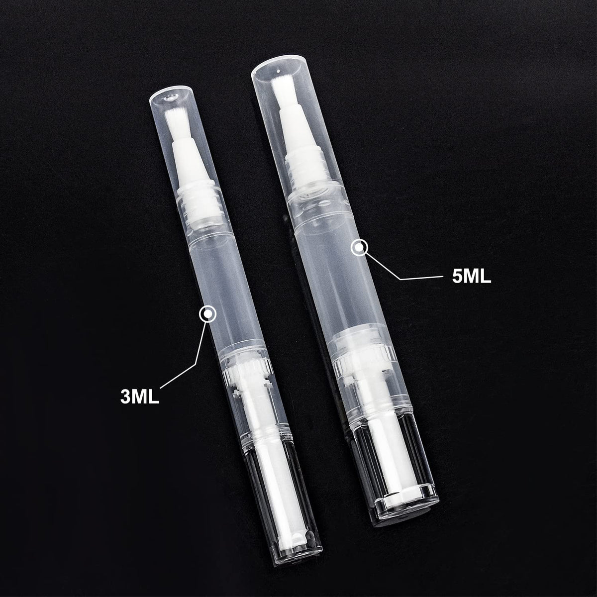 10 Pack 5ML Clear Cosmetic Twist Pen for Lip Gloss Nail Oil & More