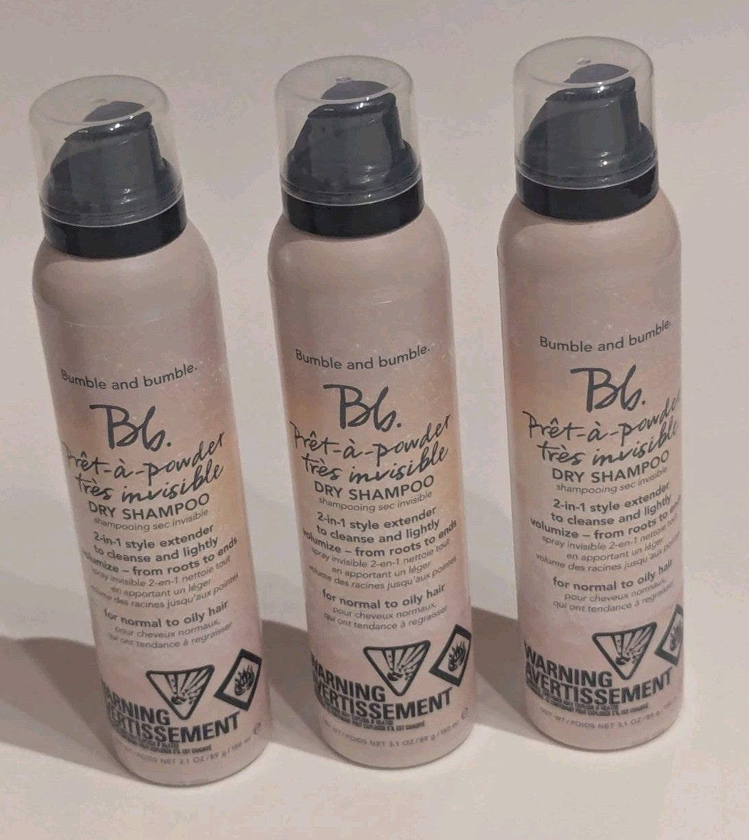 Invisible Dry Shampoo for Hair - Bumble and Bumble Pret-a-Powder Tres 3.1oz Set