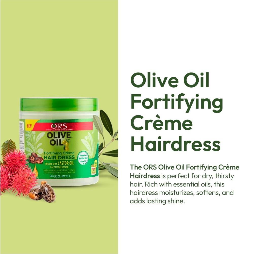 Olive Oil Fortifying Hair Cream - Nourishing Moisturizer for Dry Hair 6oz