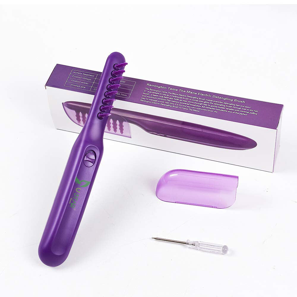 Electric Detangling Hair Brush Cover for Kids & Adults - Cordless, Wet & Dry Use