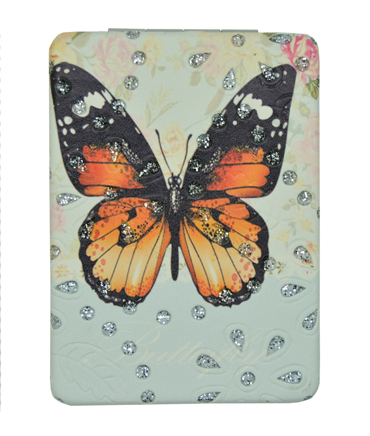 Double Compact Crystal Mirror with Rhinestones - 2 or 4 Pieces, 2.5x3.5 Inch
