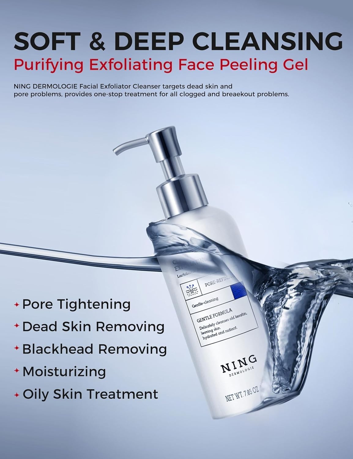 7.05oz Korean Peeling Gel with AHA & PHA - Gentle Exfoliation for