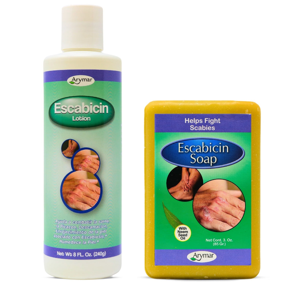Scabies Treatment Duo Set with Lotion and Soap - 8 oz & 3 oz