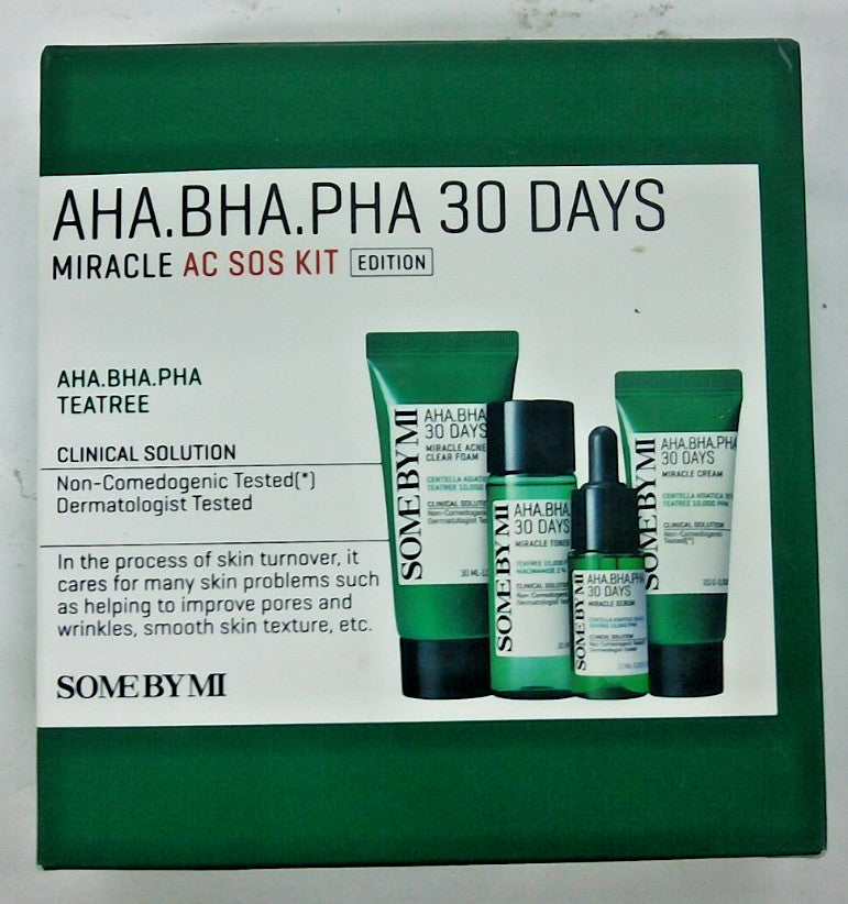 AHA BHA PHA 30 Days Miracle Acne Spot Treatment Kit - 4 Pieces