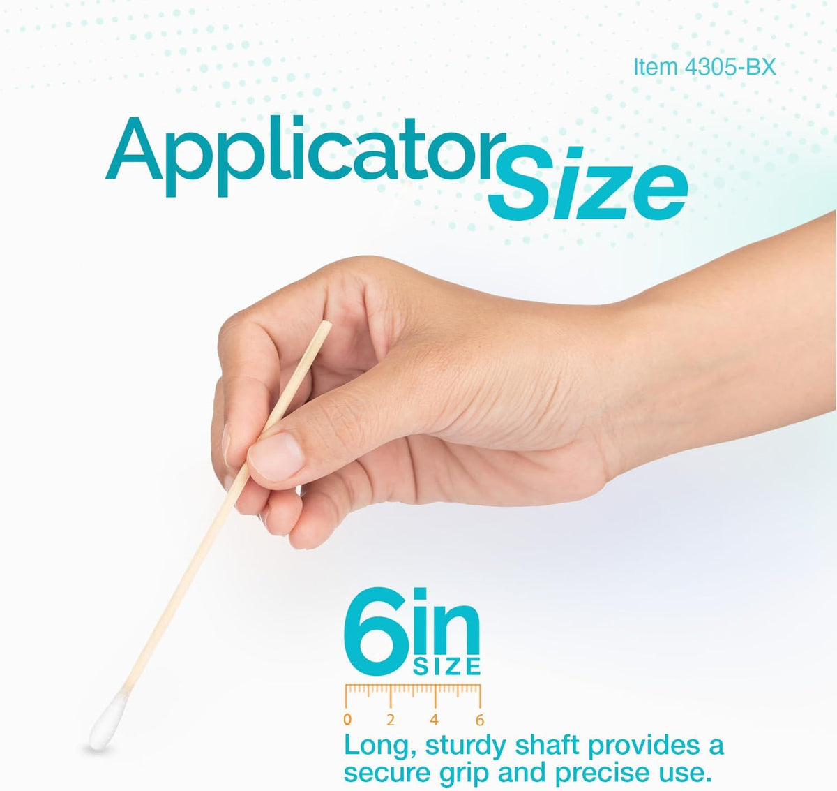 Sterile Cotton Tipped Wood Applicators 6 Inches for Wound Care & Medical Use