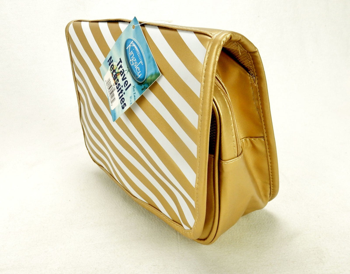 Hanging Cosmetic Bag Nylon Shell with Vinyl Pouch and Metal Hook
