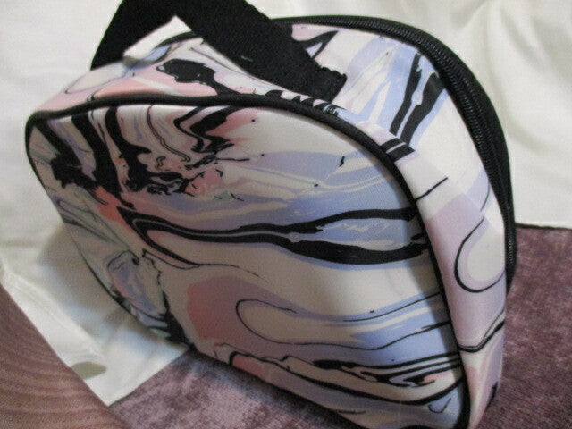 Pink Cosmetic Bag with Top Handle and Zip Closure - 11x7 Inches