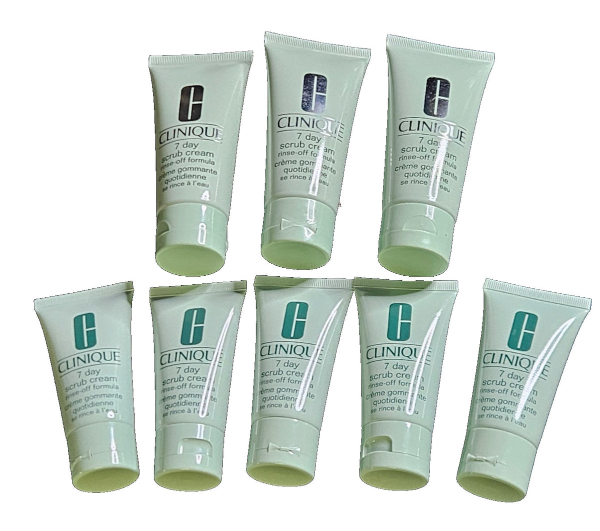 8 Clinique 7 DAY SCRUB CREAM Rinse Off Formula 2.5 oz Travel Sz &