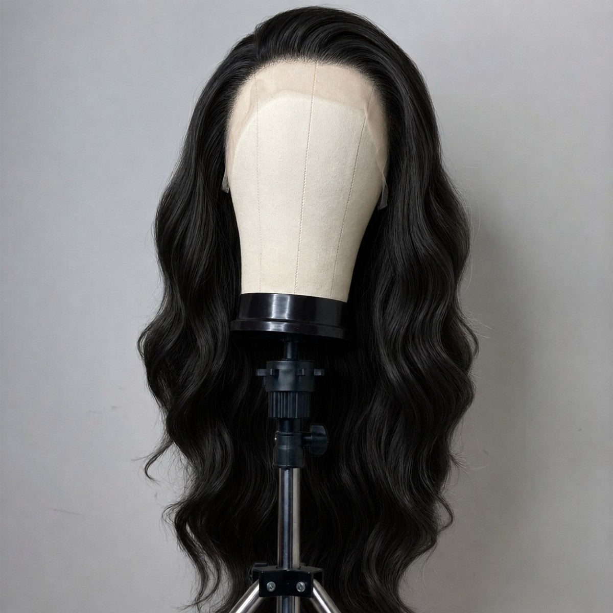 Synthetic Lace Front Wig 13x4 Wavy Long Natural Hair Look - Black